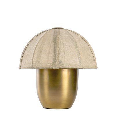 Lampe HÉLOÏSE métal et AJ tissu BLANC D’IVOIRE