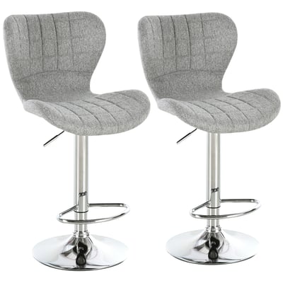 Tabouret de bar Lin Gris HOMCOM