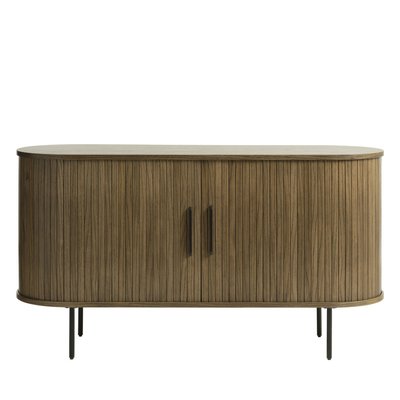 Buffet 2 portes aux angles arrondis en bois et métal L140cm - ALICIA DRAWER