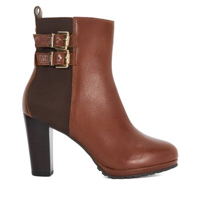 Bottines à talons carrés et double boucle - OREANIX DUNE LONDON