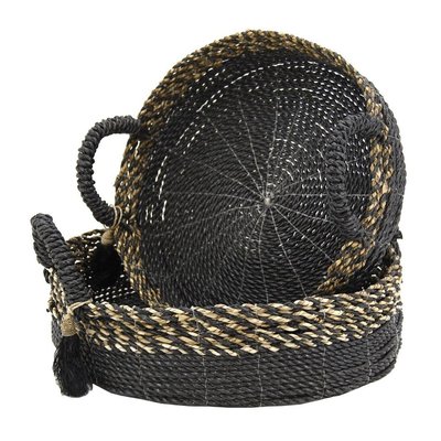 Corbeilles en raphia et en jonc (Lot de 2) AUBRY GASPARD