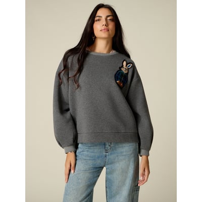 Sweat-shirt ras du cou avec patch OLTRE