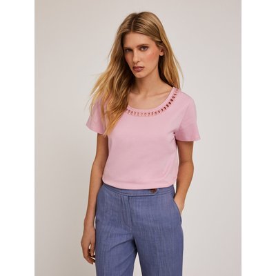 T-shirt en jersey de coton teinte unie MOTIVI