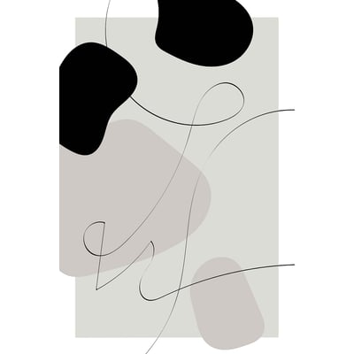 Tableau contemporain forme et autographe HEXOA