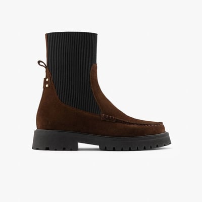 Bottine cuir velours JANELLE MAISON TOUFET