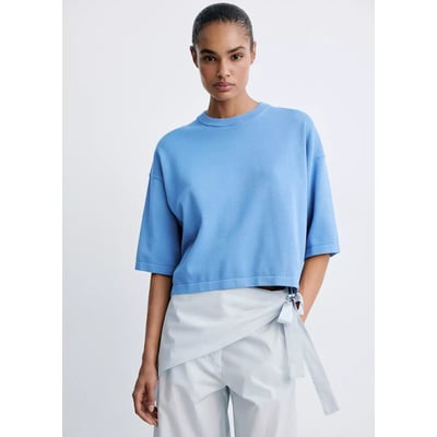 Pull en maille à manches courtes MANGO