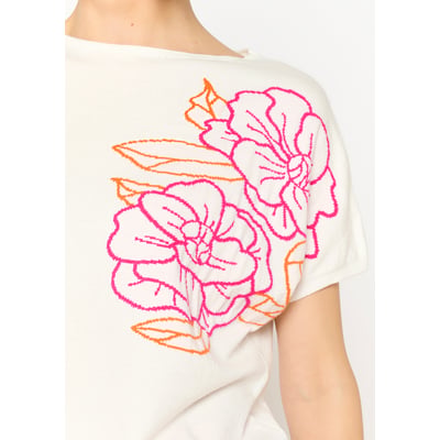 Pull à broderie florale LOLALIZA