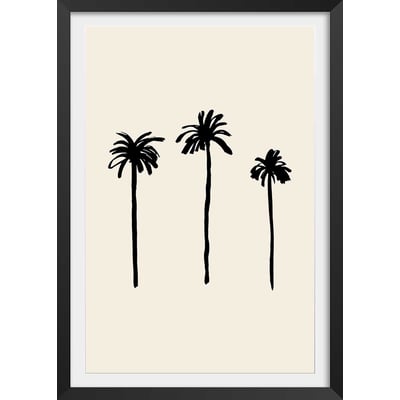 Affiche deco three black palm tree HEXOA