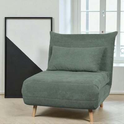 Fauteuil convertible 1 place vert - coussin inclus PALAU PIER IMPORT