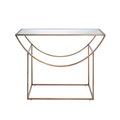 Console en métal doré et verre  LÉA MADE IN MEUBLES 