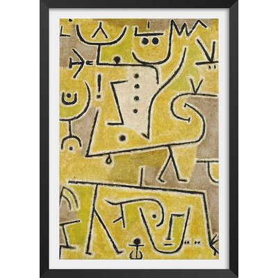 Affiche art Abstrait Gilet rouge par Paul Klee HEXOA