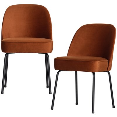 Chaises de table velours VOGUE WOOOD