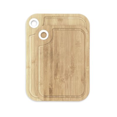 Lot de 2 planches à découper en bois et silicone KITCHEN UTILITY