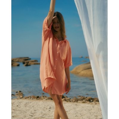 Chemise de nuit de maternité Ice cream abricot CACHE COEUR