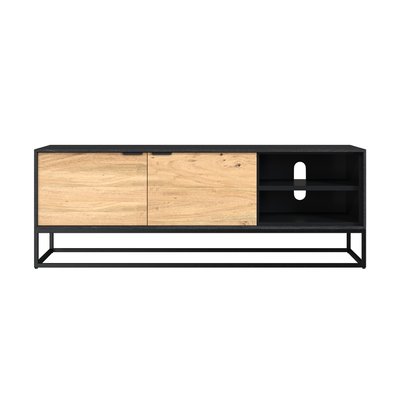 Meuble TV en bois d'acacia et pieds en métal 125 cm - JAKSON RENDEZ-VOUS DÉCO