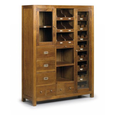 Meuble rangement bouteilles 7 tiroirs bronze DECORATION D’AUTREFOIS