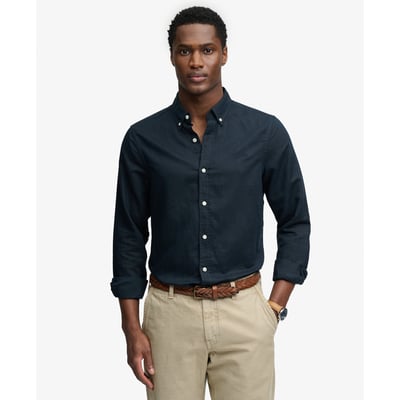 Chemise à manches longues en coton et lin SUPERDRY