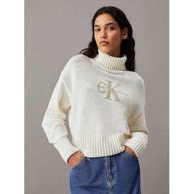 Pull col roulé manches longues, logo CK CALVIN KLEIN JEANS