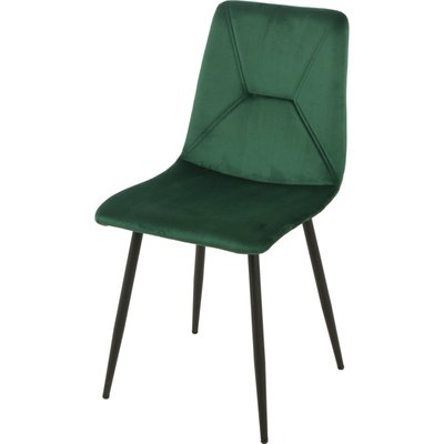 Chaise velours  pieds métal design élégant pour salon RECOLLECTION