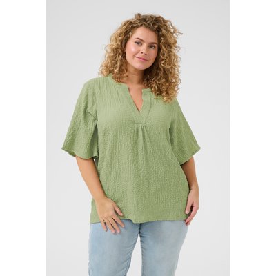 Blouse with short sleeve KAFFE CURVE