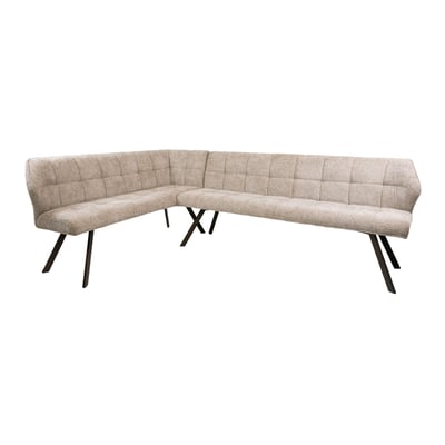Banc de table tissu doux sable, angle gauche MELBOURNE PIER IMPORT
