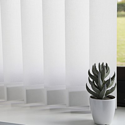 Lot de 9 lamelles verticales 127mm sans chaînette basse pour store californien MADECOSTORE