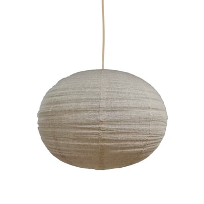 Suspension boule tissu beige D50 Ariel MILLUMINE