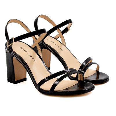 Sandales talon épurées cuir vernis JULES & JENN