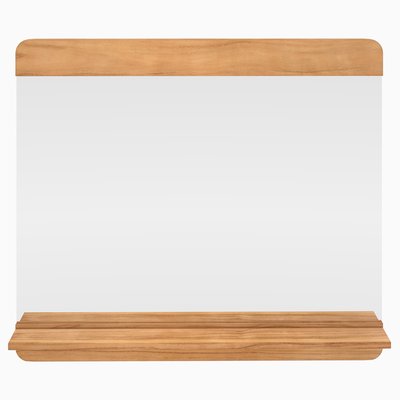 Miroir mural de salle de bain rectangulaire avec étagère - NYMPHEA RENDEZ-VOUS DÉCO