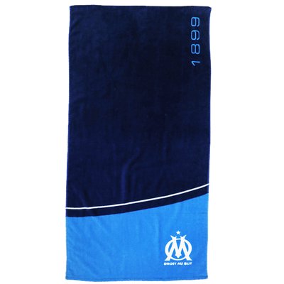 Drap de plage imprimé 100% coton, OM CURVE OLYMPIQUE DE MARSEILLE