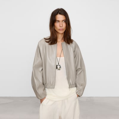 Veste à col rond et fermeture à glissière ADOLFO DOMINGUEZ