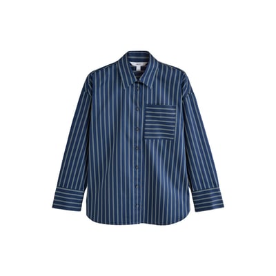 Chemise manches longues en coton satiné NEXT