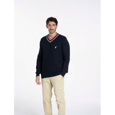 Pulls col v  en coton PAULIN GENTLEMAN FARMER