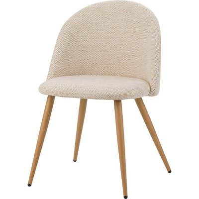 Chaise design naturelle avec pieds bois et assise tissu RECOLLECTION
