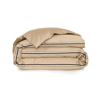 Housse de couette en satin de coton bleu, B LINEA BOSS HOME