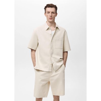 Chemise mélange de lin et coton MANGO MAN