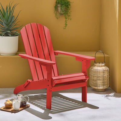 Fauteuil Jardin Adirondack Outsunny - Bois Massif Gris - Avec Table Et Repose-Pied Pliables