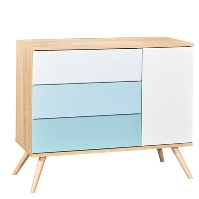 Commode 1 porte 3 tiroirs en bois SAUTHON