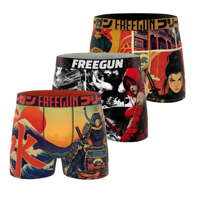 Lot De 3 Boxers Manga Estampe FREEGUN