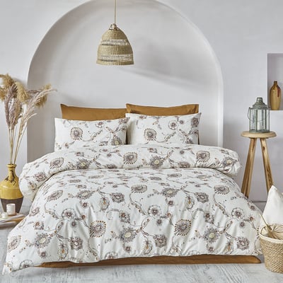Paure de couette et tai(e) coton imprimé, alesta C DESIGN HOME TEXTILE