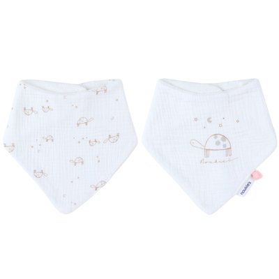 Lot de 2 bavoirs bandanas NOUKIE'S