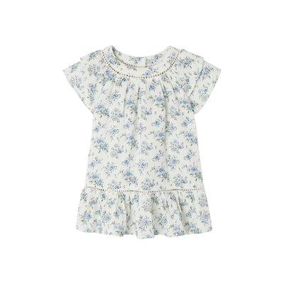 Robe fleurie de cérémonie en gaze de coton VERTBAUDET