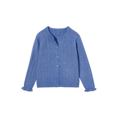 Gilet en maille mousseuse ajourée VERTBAUDET