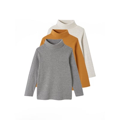 Lot de 3 tee-shirts col roulé VERTBAUDET