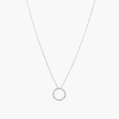 Collier pendentif anneau zircon argent 925 BALABOOSTE