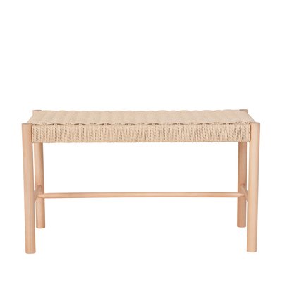 Banc en bois et corde tressée L80cm - ABANO HOUSE NORDIC