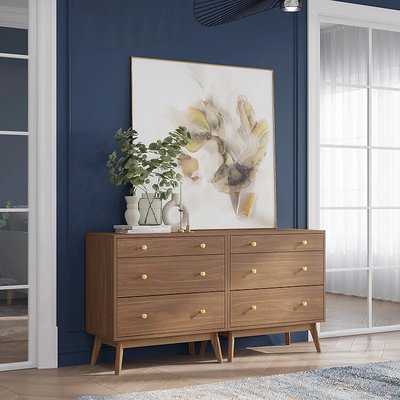Комод с 3-мя ящиками из массива сосны, коричневый SO'HOME