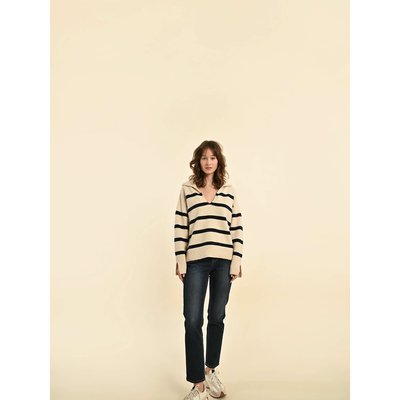 Gestreifter Pullover im Polostil MOLLY BRACKEN