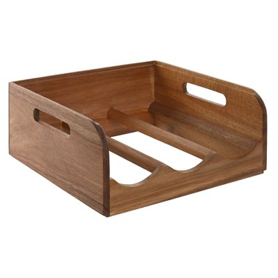 Porte bouteilles en bois d'acacia empilable 29x26x12cm WADIGA