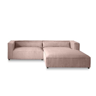 Canapé d'Angle droit en Velours côtelé 4 places - ELA LISA DESIGN